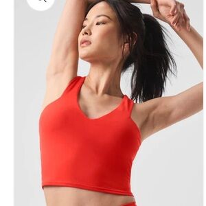Alo Yoga Real Bra Tank - Red Hot Summer  Size XS NWT